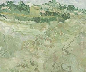 Wheat Fields With Auvers In The Background by Vincent Van Gogh