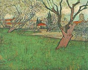 View Of Arles With Trees In Blossom