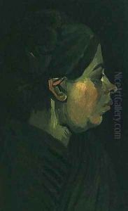Head Of A Peasant Woman With Dark Cap II by Vincent Van Gogh