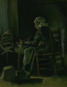 Woman Winding Yarn