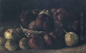 Still Life With A Basket Of Apples by Vincent Van Gogh