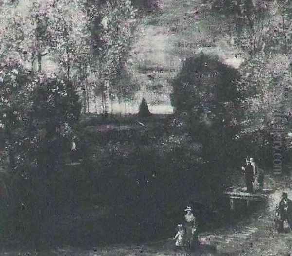 The Parsonage Garden At Nuenen With Pond And Figures - view 1