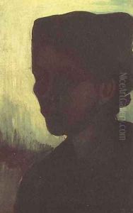 Head Of A Young Peasant Woman With Dark Cap by Vincent Van Gogh