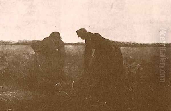 Two Peasant Women Digging - view 1