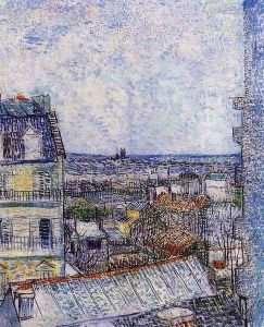 View of Paris from Vincents Room in the Rue Lepic by Vincent Van Gogh