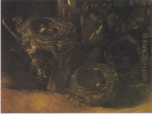 Still Life with Three Birds' Nests by Vincent Van Gogh