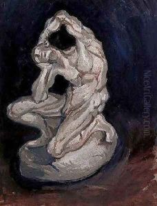 Plaster Statuette of a Kneeling Man Plaster Statuette of a Kneeling Man