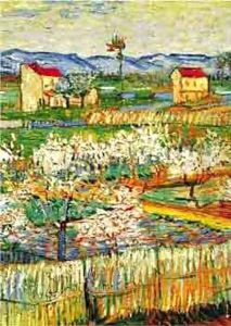 Peach Trees In Bloom 1888 by Vincent Van Gogh