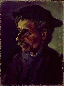 Head Of Peasant With Hat 1885
