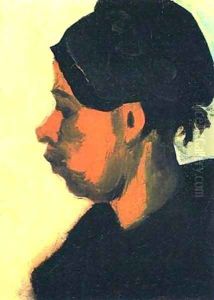 Head Of Peasant Woman With Dark Cap 1885