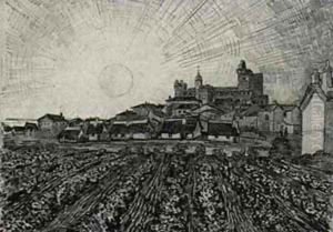 View Of Saintes Maries With Church And Ramparts 1888