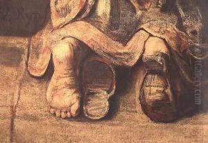 The Return of the Prodigal Son (detail -4) c. 1669 by Harmenszoon van Rijn Rembrandt