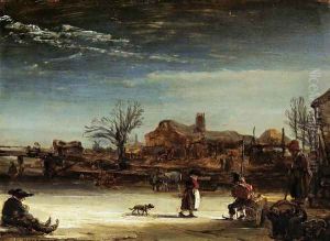 Winter Landscape 1646 by Harmenszoon van Rijn Rembrandt