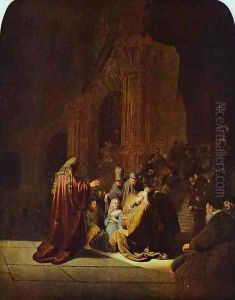 The Presentation of Jesus in the Temple by Harmenszoon van Rijn Rembrandt