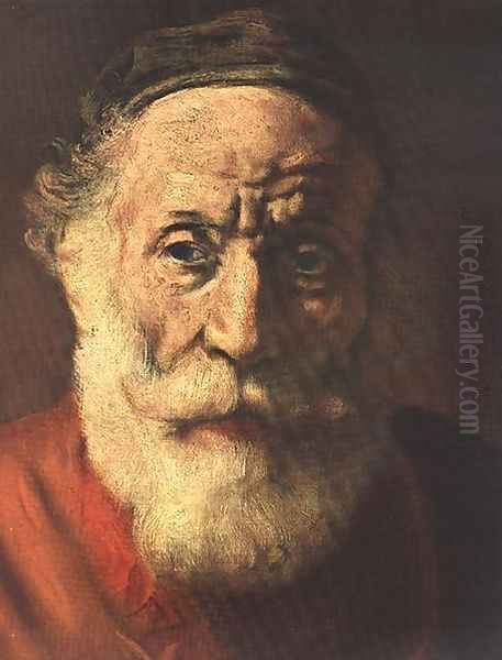 Portrait of an Old Man in Red (detail -1) 1652-54 - view 1