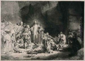 The Hundred Guilder Print by Harmenszoon van Rijn Rembrandt