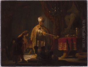 David Et Cyrus Devant L Autel De Baal,los Angeles 1633