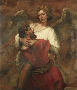 Le Combat De Jacob Avec L Ange,berlin 1660