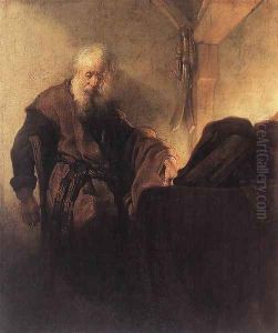 St Paul at his Writing-Desk 1629-30 by Harmenszoon van Rijn Rembrandt
