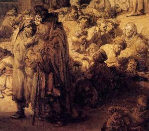 St. John The Baptist Preaching (detail) by Harmenszoon van Rijn Rembrandt