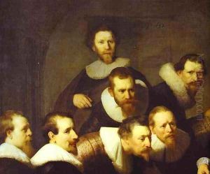 Doctor Nicolaes Tulp's Demonstration of the Anatomy of the Arm. Detail by Harmenszoon van Rijn Rembrandt