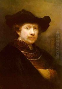 Portrait Of The Artist In A Flat Cap by Harmenszoon van Rijn Rembrandt