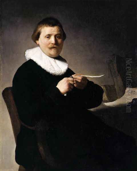 Man Sharpening a Quill 1632 - view 1
