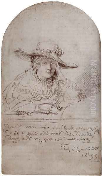 Saskia In A Straw Hat - view 1