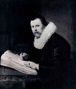 Young Man At His Desk by Harmenszoon van Rijn Rembrandt