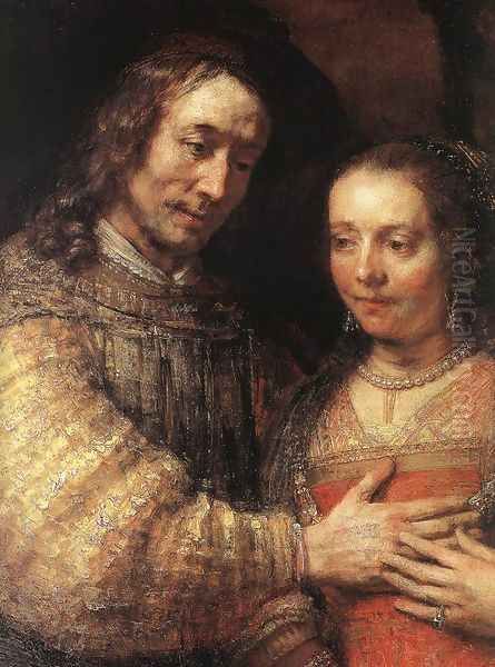 The Jewish Bride (detail) c. 1665 - view 1