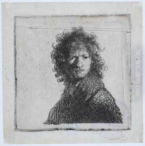 Self Portrait, Frowning by Harmenszoon van Rijn Rembrandt