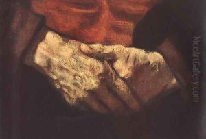 Portrait of an Old Man in Red (detail -2) 1652-54 by Harmenszoon van Rijn Rembrandt