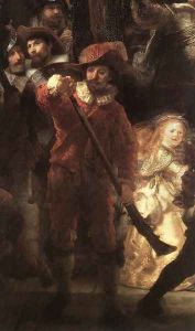 The Nightwatch (detail-2) 1642 by Harmenszoon van Rijn Rembrandt