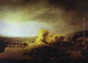 Landscape with a Long Arched Bridge