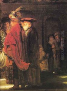 Christ and the Woman Taken in Adultery (detail) by Harmenszoon van Rijn Rembrandt
