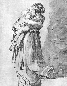 Saskia with a Child by Harmenszoon van Rijn Rembrandt