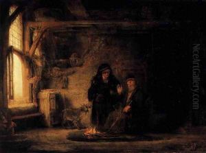 Tobit's Wife with the Goat by Harmenszoon van Rijn Rembrandt