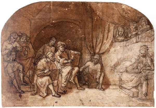 Drawing from the Nude Model in Rembrandt's Studio - view 1