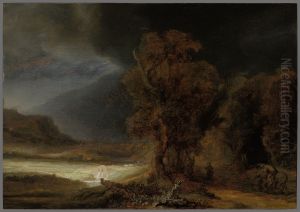 Landscape with the Good Samaritan by Harmenszoon van Rijn Rembrandt