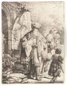Abraham casting out Hagar and Ishmael