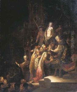 Christ before Pontius Pilate by Harmenszoon van Rijn Rembrandt