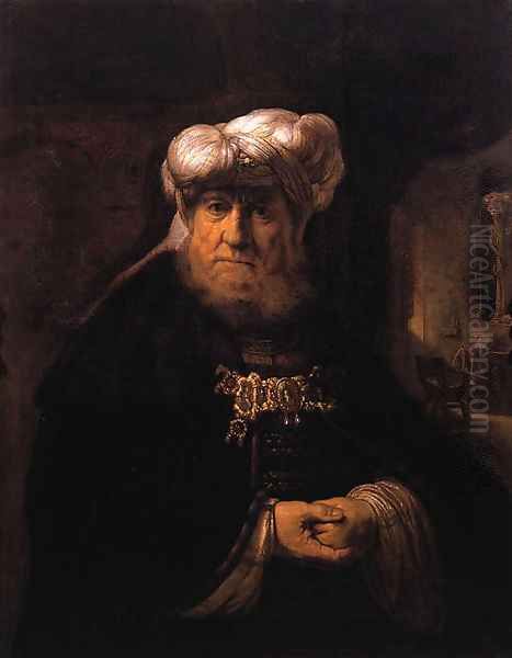 A man in oriental dress - view 1