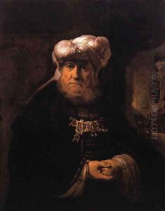 A man in oriental dress by Harmenszoon van Rijn Rembrandt