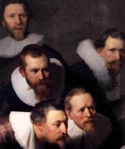 The Anatomy Lecture of Dr. Nicolaes Tulp (detail) by Harmenszoon van Rijn Rembrandt