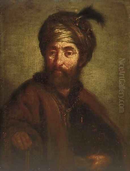 A man, half-length, in oriental dress - view 1