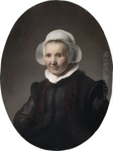 Portrait of a lady, aged 62, perhaps Aeltje Pietersdr. Uylenburgh, wife of Johannes Cornelisz. Sylvius, half-length, in black costume