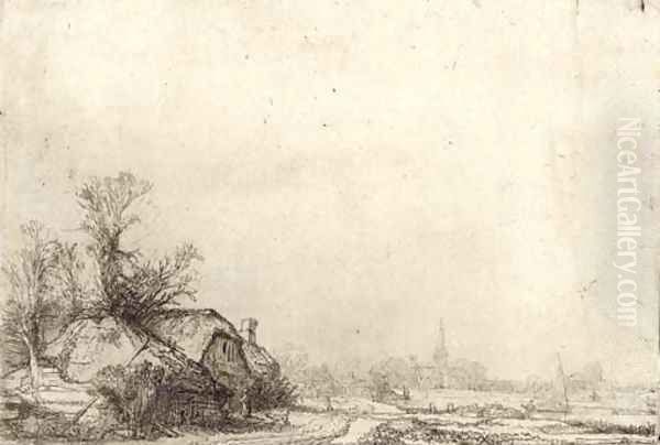 Cottage beside a Canal A View of Diemen - view 1