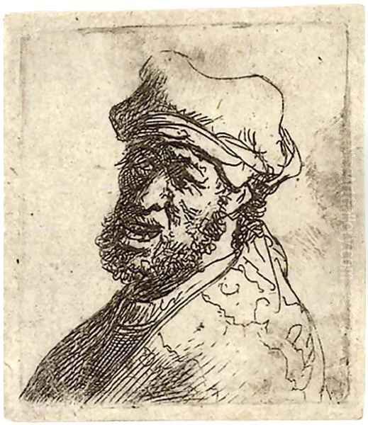 Man crying out, three-quarters left Bust - view 1