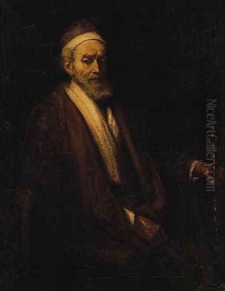 Portrait of Jacob Trip, seated half-length, holding a staff - view 1