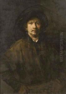 Portrait of the artist 2 by Harmenszoon van Rijn Rembrandt